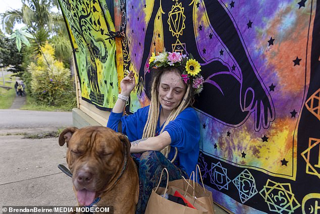 Pets were also welcomed at the annual Mardi Grass festival in Nimbin, northern New South Wales.