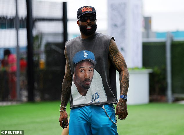 Fellow NFL player Odell Beckham Jr., who just signed with the Dolphins, was also spotted.