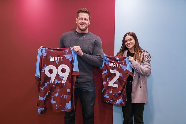 Watt, 35, and his wife, Kealia, have become minority owners of Burnley since 2023.