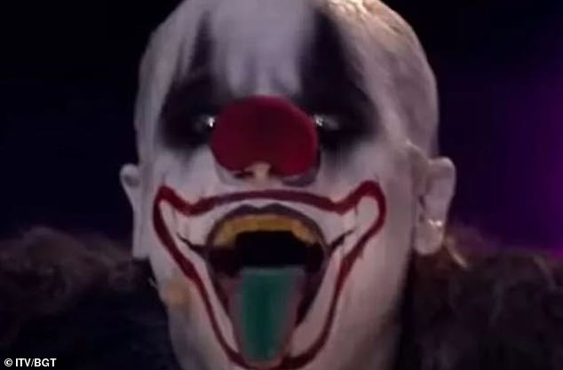 One example claims that show bosses attempted to recreate the hype around 2022's terrifying magic act, The Witch, and approached indie actor Andrew Fletcher to take on the role of last year's Scary Clown (pictured).
