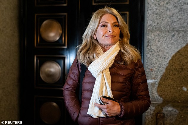 Los Angeles lawyer Lisa Bloom (left) said Mrs. Epstein's conviction for sex trafficking brought Prince Andrew (right) closer to facing a jury over allegations he had sex with a trafficked 17-year-old girl by Maxwell.