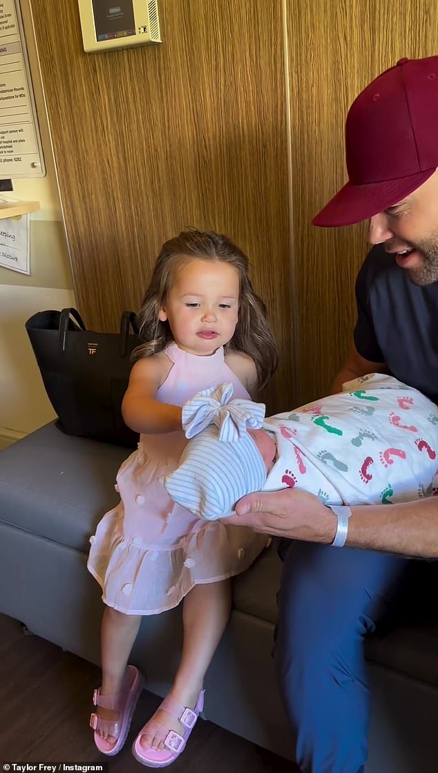 The video then shows the couple bringing their second daughter home and introducing her to their first daughter, Rafa.