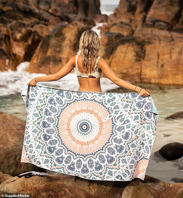 The business focuses on transforming plastic bottles into high-quality hammocks, towels (pictured), picnic blankets and accessories.