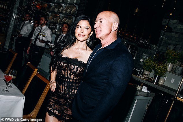 Sanchez, 54, and Bezos, 60, attended the Monse Maison Pre-Met Celebration Cocktail Party held at La Mercerie in New York City on Sunday night.