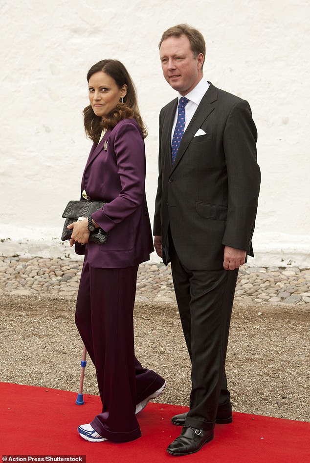 Gustav and Carina (pictured in 2012) were banned from marrying as a result of a legal clause put in place by the royal's grandfather, Prince Gustav Albrecht, but they were able to overturn the rule and tied the knot in 2022.