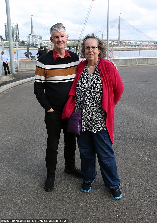 Peter and Jenny have been waiting to pick up their son Nathan in White Bay since 10.30am on Monday morning.