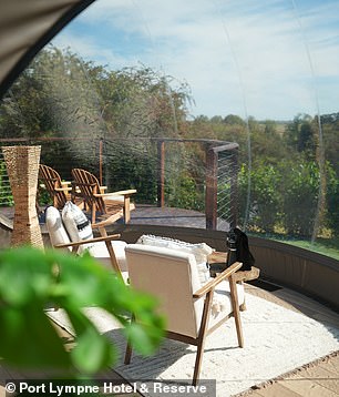 The Bubble looks out over the Kent countryside