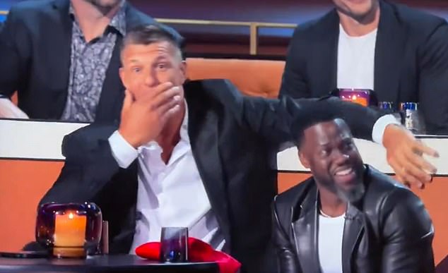 Hernandez's former Patriots teammate Rob Gronkowski seemed stunned after the joke.