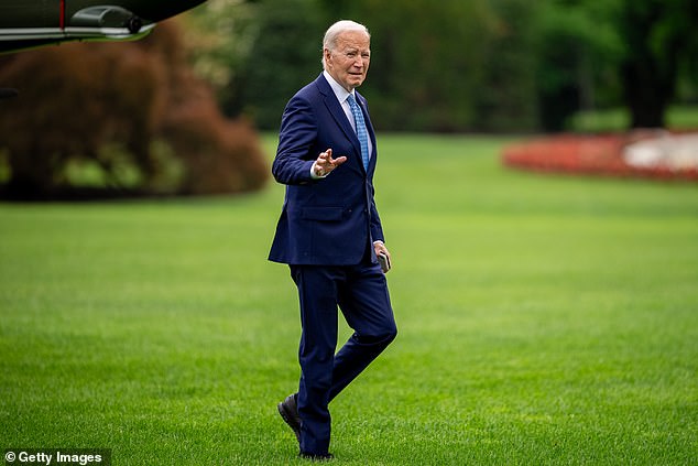 The president returned to the White House from his home in Wilmington on Monday.