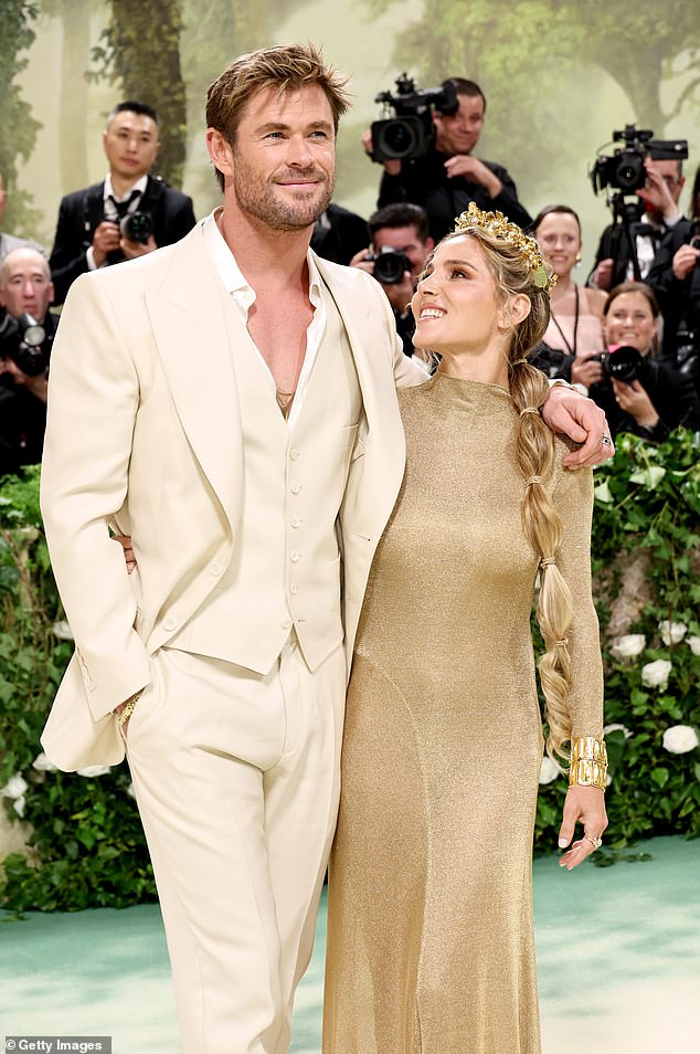 Arriving at the Metropolitan Museum of Art's Costume Institute, the 40-year-old Australian actor, who was chosen in February to co-chair the event alongside Bad Bunny, Jennifer Lopez and Zendaya, was accompanied by his longtime wife, Elsa Patak. .