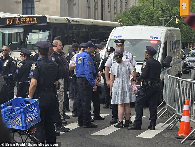 Pro-Palestinian protesters arrived at the Met Gala in New York on Monday night before it had even begun in earnest.