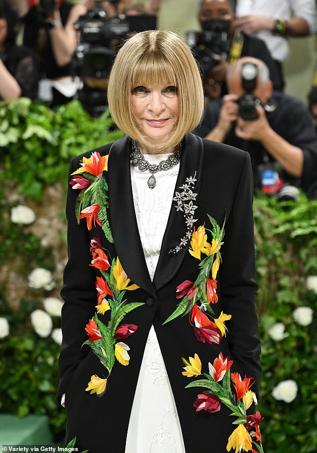 Anna Wintour at the Met Gala 2024: "Sleeping beauties: the awakening of fashion" held at the Metropolitan Museum of Art in New York City