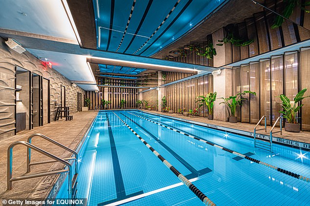 The pool inside Equinox Hudson Yards