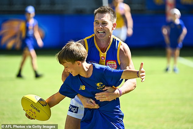 Cousins ​​has spent time at his old club, including this parents versus kids match in March.