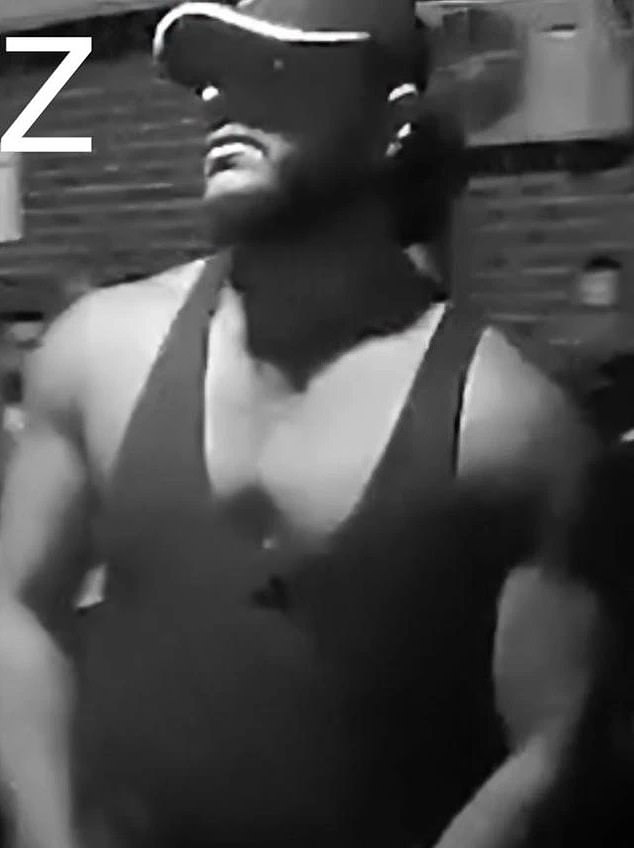 Person Z (pictured), of solid build, was also allegedly involved in the riots.