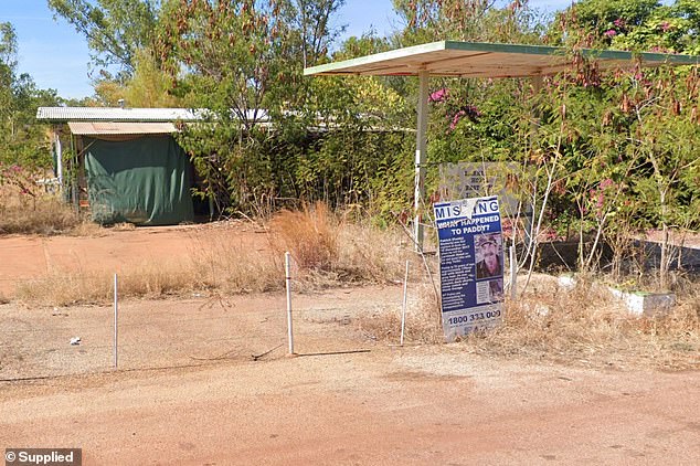 Paddy's home in Larrimah, population 7, is being auctioned in the Northern Territory after he was murdered in December 2017 and his remains were never recovered.