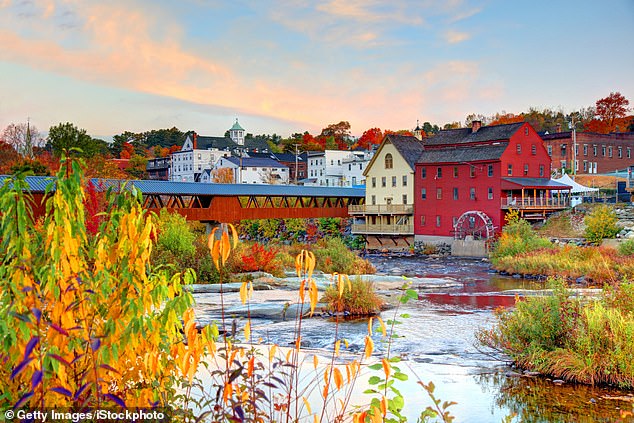 New Hampshire came in second, ranking first in crime and corrections and doing well in the economy, natural environment and education categories.  Pictured: the town of Littleton