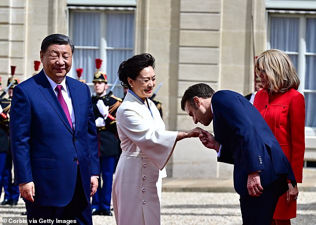 This is Jinping's first appearance in the EU in five years, as the two world leaders discuss a looming trade war between Europe and China centered on electric cars and cognac.
