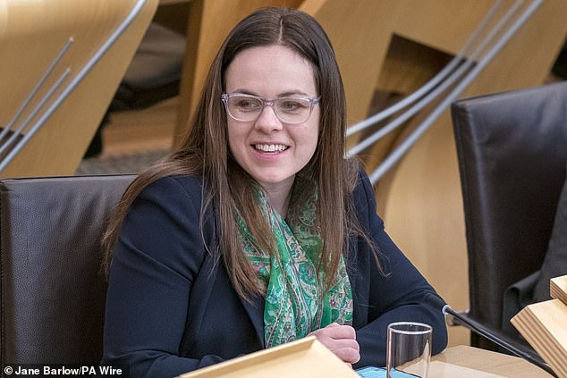 Swinney was the only nominee after persuading former finance secretary Kate Forbes (pictured) to join his team rather than challenge him.