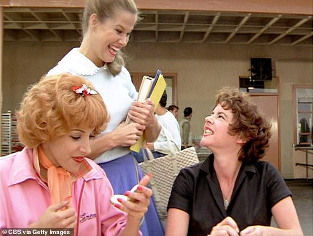 Seen here from left, Didi Conn as Frenchy, Susan as Patty Simcox and Stockard Channing as Betty Rizzo.