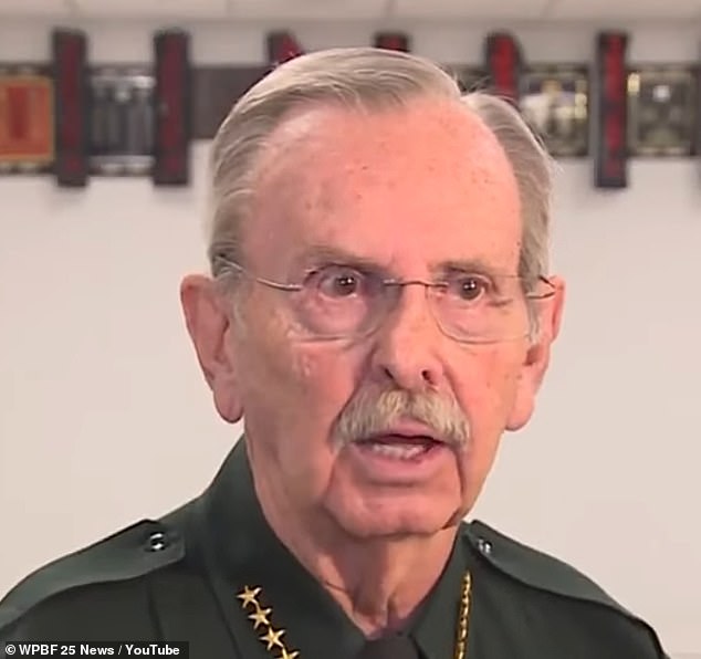 Pictured: Palm Beach County Sheriff Ric Bradshaw, whose department captured and arrested Lopez, the suspect in the rape of an 11-year-old girl.