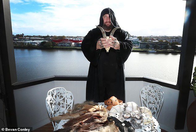 Wedding celebrant Scott Phillips (pictured) is used to alternative wedding requests, having officiated a zombie-themed wedding and once had a groom arrive in a hearse.