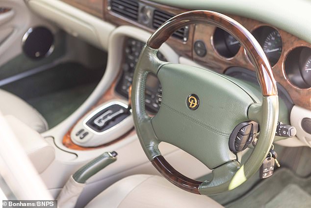 Her Majesty chose British Racing Green as the color for the interior, including the steering wheel.