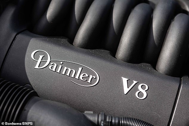 The Daimler V8 retains almost all of its custom-built royal additions and has been kept in pristine condition in a heated garage.