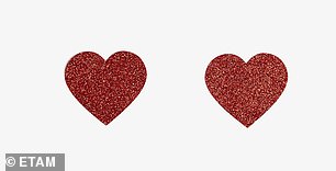 Petales Glitter Glittery Heart Nipple Covers, now $8.99; etam.com