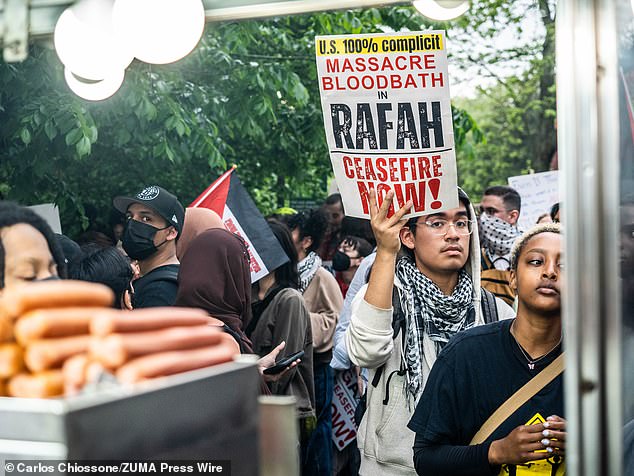 Student groups called for a Day of Rage for Gaza in New York City as campus demonstrations against the war continue.