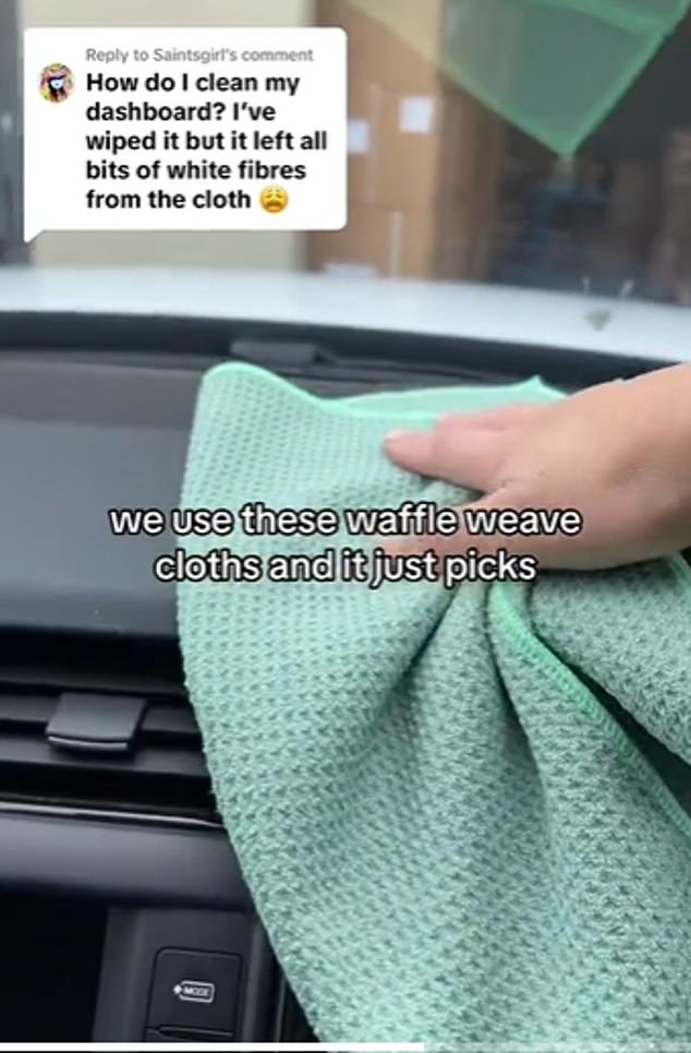 Instead, opt for waffle-weave cloths (pictured) from For All Australia, which are designed with square seams and slots for 