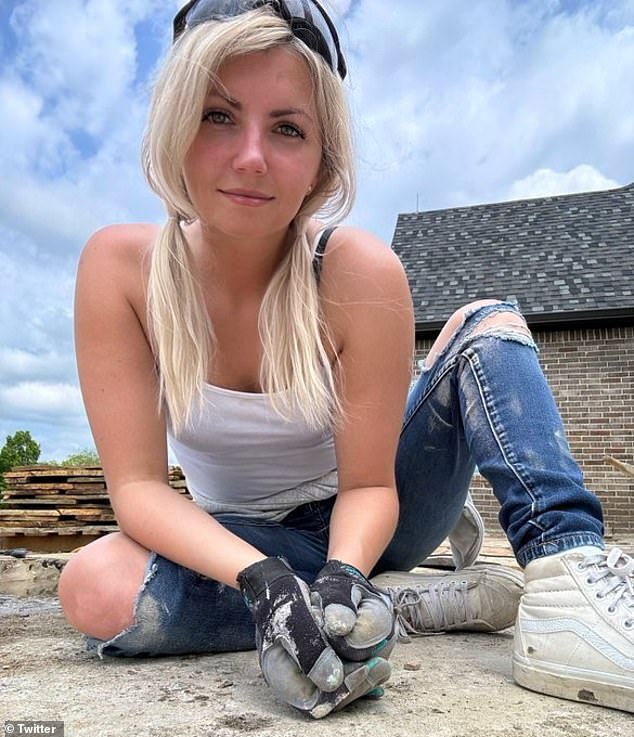 The self-proclaimed 'worker' shares videos of her daily work in construction with an audience of more than 15,000 followers.