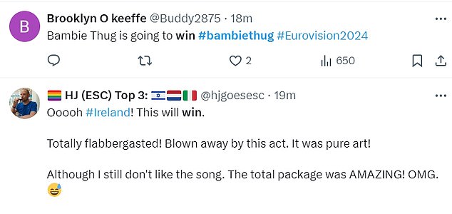 1715158739 571 Eurovision fans are blown away by Irishman Bambie Thug as