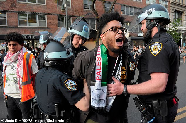 Pro-Palestinian protesters marched in Manhattan, New York, condemning the Israeli Defense Forces' military operations in Gaza.