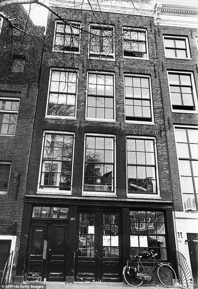 The house where Anne Frank lived in Amsterdam and where she hid with her parents to escape the Nazis between 1942 and 1944