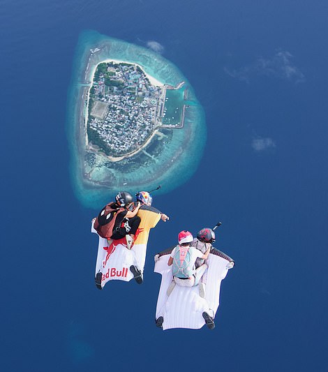 Ifuru Island Maldives guests can skydive to the resort.