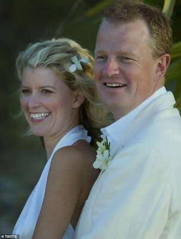 The couple married in a romantic beach ceremony in Byron Bay in 2003 (pictured).