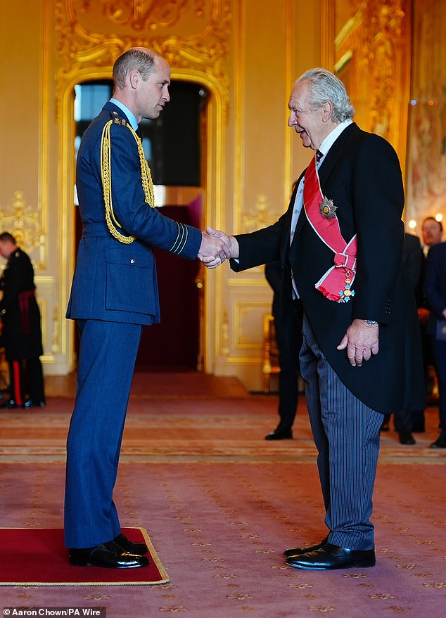 Sir Bill Beaumont of Lytham, Chairman of World Rugby, is today awarded a Knight Grand Cross of the Order of the British Empire by Prince William.