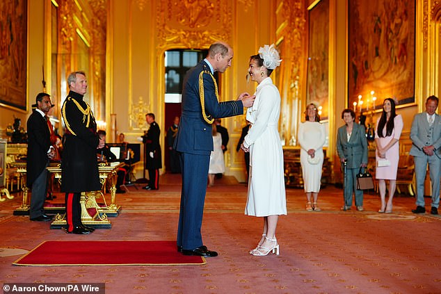 Mary Earps, from Wilmslow, is appointed a Member of the Order of the British Empire by the Prince of Wales at Windsor Castle.