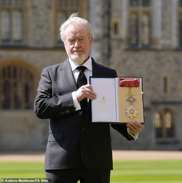 Sir Ridley Scott after being made a Knight Grand Cross today