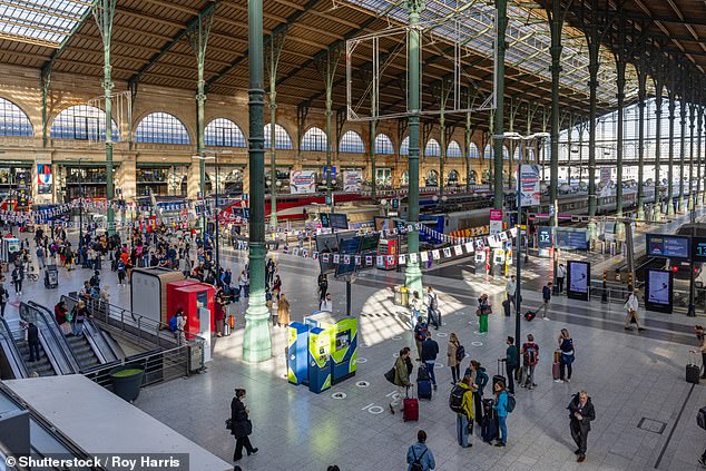 Gare Du Nord (above) is the busiest train station in Europe and is the terminus for Eurostar services to Paris.