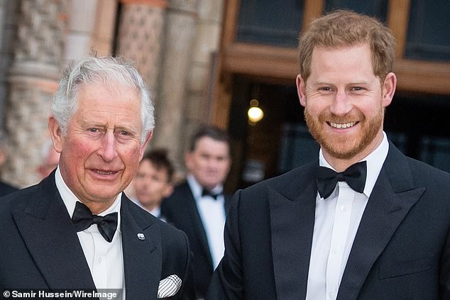 Charles and Harry happy to be together at the premiere of 'Our Planet' at the Natural History Museum in 2019