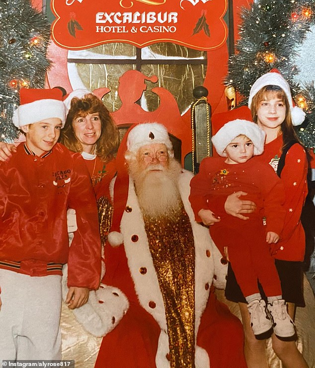 Fedele with the twins as children, along with his younger brother Nick