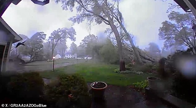 Two reported tornadoes hit the town of Portage (pictured) and an adjacent community Tuesday night, destroying homes and commercial buildings.