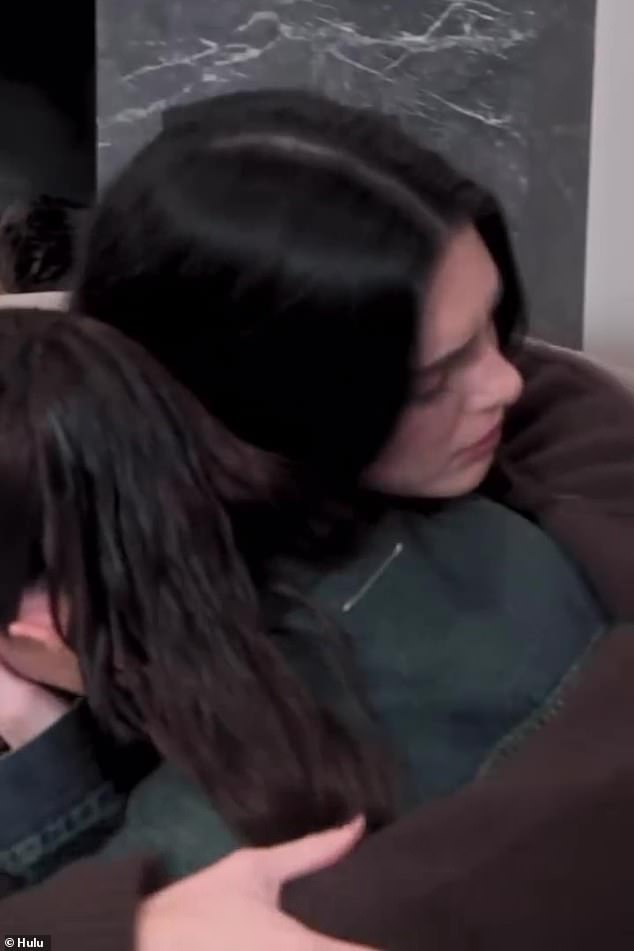 The trailer then shows Kylie, 26, sobbing before being hugged by her older sister Kendall, 28.