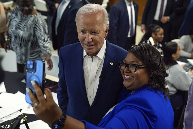 Biden took selfies with campaign volunteers as his re-election effort announced it was expanding, fueled by his repeated cash grabs.