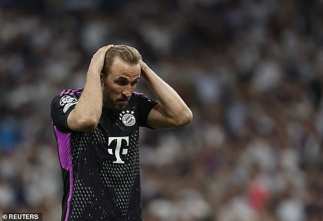 Bayern were leading 1-0 when Kane was taken off, but Joselu scored two late goals for Real Madrid.