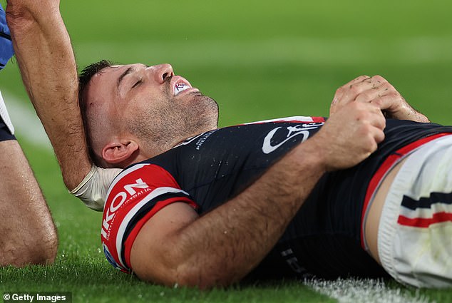 FitzSimons called for Sydney Roosters captain James Tedesco to stand down after suffering a concussion against the Bulldogs this year (pictured)