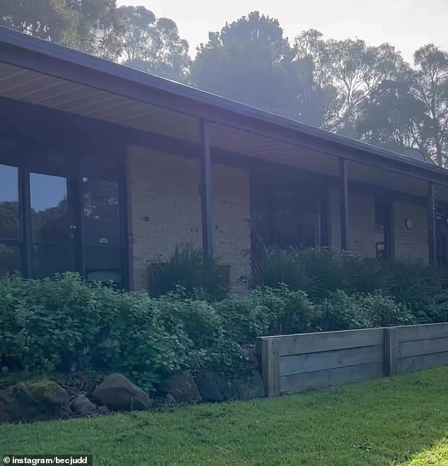 Rebecca and Chris, 40, bought their sprawling Mornington Peninsula property in 2016 for $1.2 million, while they also own a $7.3 million mansion in Brighton, Melbourne.