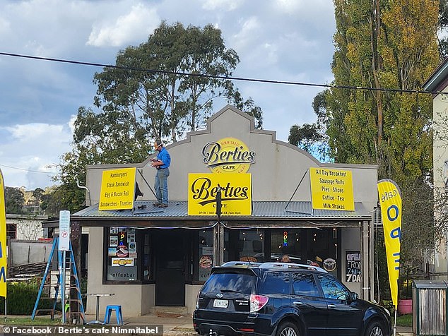 Bertie's Café in Nimmitabel, where the alleged assault occurred on Sunday afternoon.